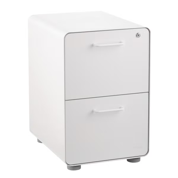 Stow 2-Drawer File Cabinet White
