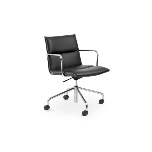 Meredith Meeting Chair, Mid Back, Black