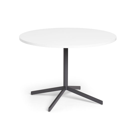 Touchpoint Table 42" Round - White Top Charcoal Base